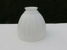 Small Moulded White/Opal Glass Lamp Shade, Fluted/Ribbed 47mm 1 7/8" Fitter