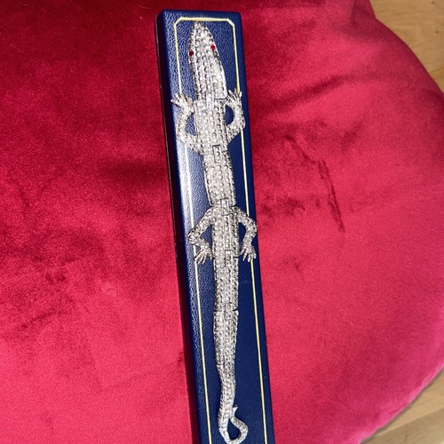 Vintage marcasite crocodile - vintage,