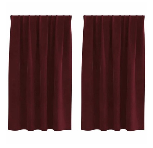 Pair pencil pleat - pair, red