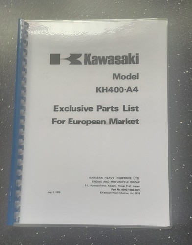 Kawasaki parts book - parts,