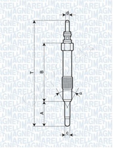 Glow plug for - glow, alfa