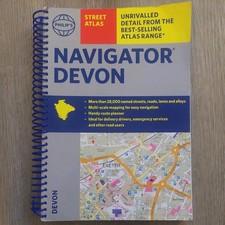 Philips Navigator Street Atlas Devon by Philips Maps  USED Spiral bound