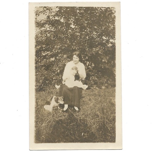 Vintage photo young woman baby - photo,