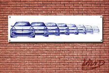 VW Volkswagen Golf Evolutions Garage / Workshop Banner / Poster Mk1 MK2 MK3 MK4