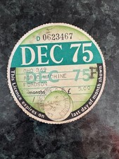 Vintage Tax Disc Collectible