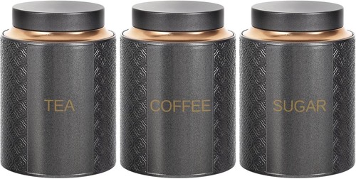 Tea coffee sugar canisters - sugar,