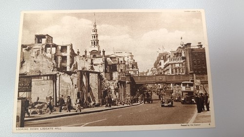 Ww2 postcard bomb damage to - ww2,