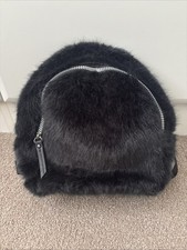 Ladies Primark Mini Faux Fur Backpack Rucksack Bag