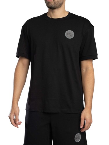 Ea7 logo patch shirt - t-shirt,, black