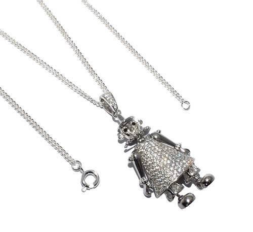 Ladies silver ornate clown