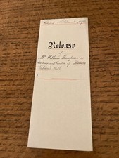 15th December 1892 Release Of Mr William Thompson As executor Thomas Gibson Will