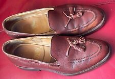 Mark Mcnairy Classic Red/Brown Crackle Leather Tassel Loafer Shoes UK 9G US 10W