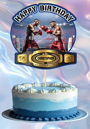 Personalised boxing cake