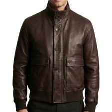 Burberry Leather Bomber Jacket