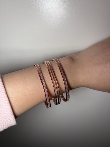 Rose gold glittery - gold, triple