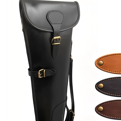 Leather shotgun slip case - leather,
