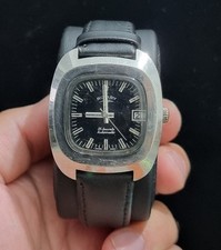 Rotary Vintage 21 Jewels Cal. 2083 Date Just Silver Tone Automatic Mens Watch