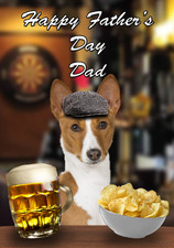 Basenji Dog A5 Greeting Card