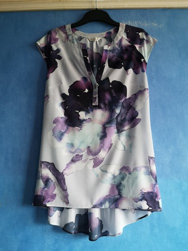 Kaliko ivory purple - ivory, abstract