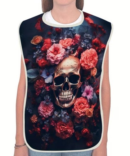 1pc skull linen adult - -,