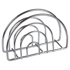 Durable Semi Circle Chrome Wire Napkin Serviette Holder Silver Tissue Dispenser