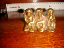 VINTAGE/ANTIQUE BRASS 3 WISE MONKEYS