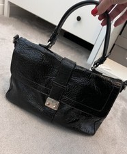 Mulberry Harriet Satchel handbag in Navy 'Nightshade' Spongy Patent Leather