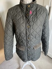 JOULES MOREDALE- Padded Quilted Jacket Coat Green Size 16 Slim Fit