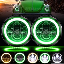 Green Halo 7" LED Headlights