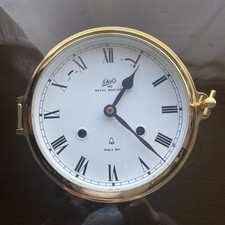 Replica Quartz Ships Clock , Solid Brass