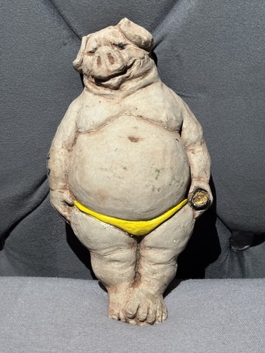 Pig ornament yellow - ornament, in