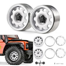 2PCS 1.9" Metal Wheel Rims