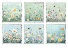 Wildflower & Bees Card Toppers