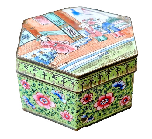 Antique chinese canton enamel - canton,