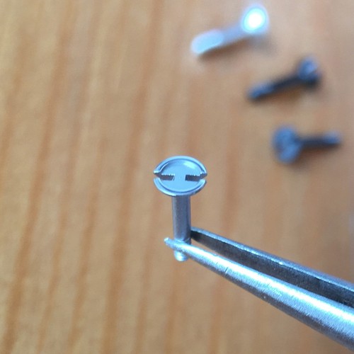 Watch bezel clock screw - 6, o'clock