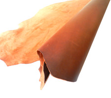2MM THICK SADDLE TAN ANTIQUE VINTAGE OILED FULL GRAIN LEATHER HIDE OFFCUTS