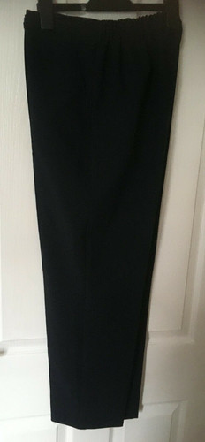 Ladies navy trousers - trousers, slimma