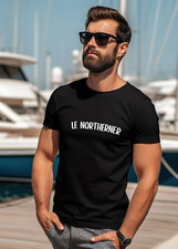 Men's T shirt Le Northerner, one line drawing unisex t shirt-Athos-holiday tee