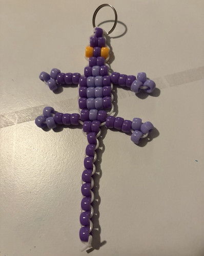 Handmade plastic beaded lizard - handmade,