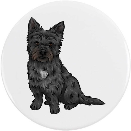 Cairn terrier button - 'cairn, terrier'