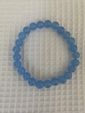 Aquamarine Beaded Bracelet 8mm New