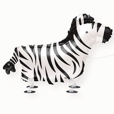 Zebra Walking Pet Foil Helium