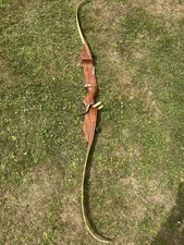 Vintage Les Howis England Longbow Archery Recurve 62 Inches Long