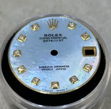 Rolex Ladies MidSize Datejust Custom Blue MOP Diamond Dial 68273 68278 178273