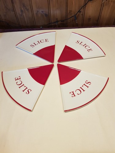 Pizza slice triangular plates - pizza,
