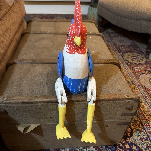 Hand carved wooden rooster - hand,