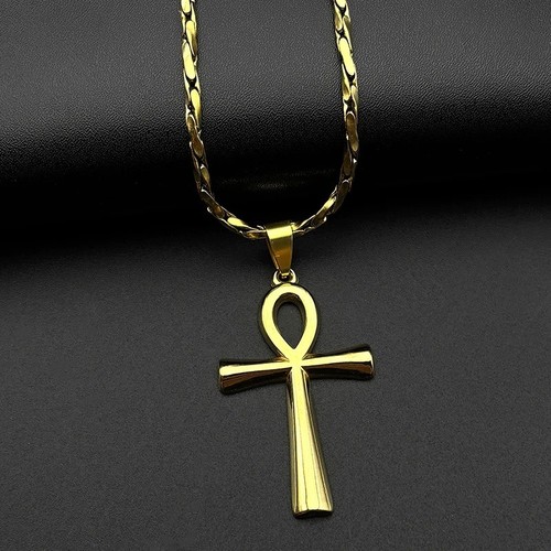 Silver gold ankh - ankh, pendant