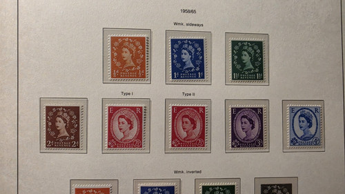 570a 576ab eii 1958 crowns - sg,