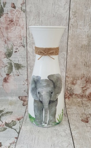 27cm elephant vase - elephant, vase/home