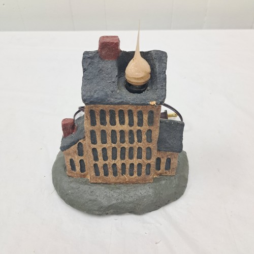 Vintage ceramic house lamp - vintage,